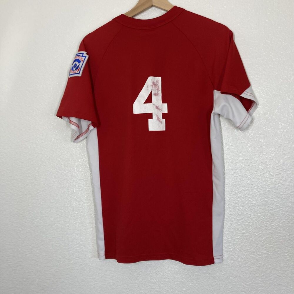Teamwork Athletic Red Wings Baseball Jersey Shirt Youth Small Little League #4 - Picture 5 of 14